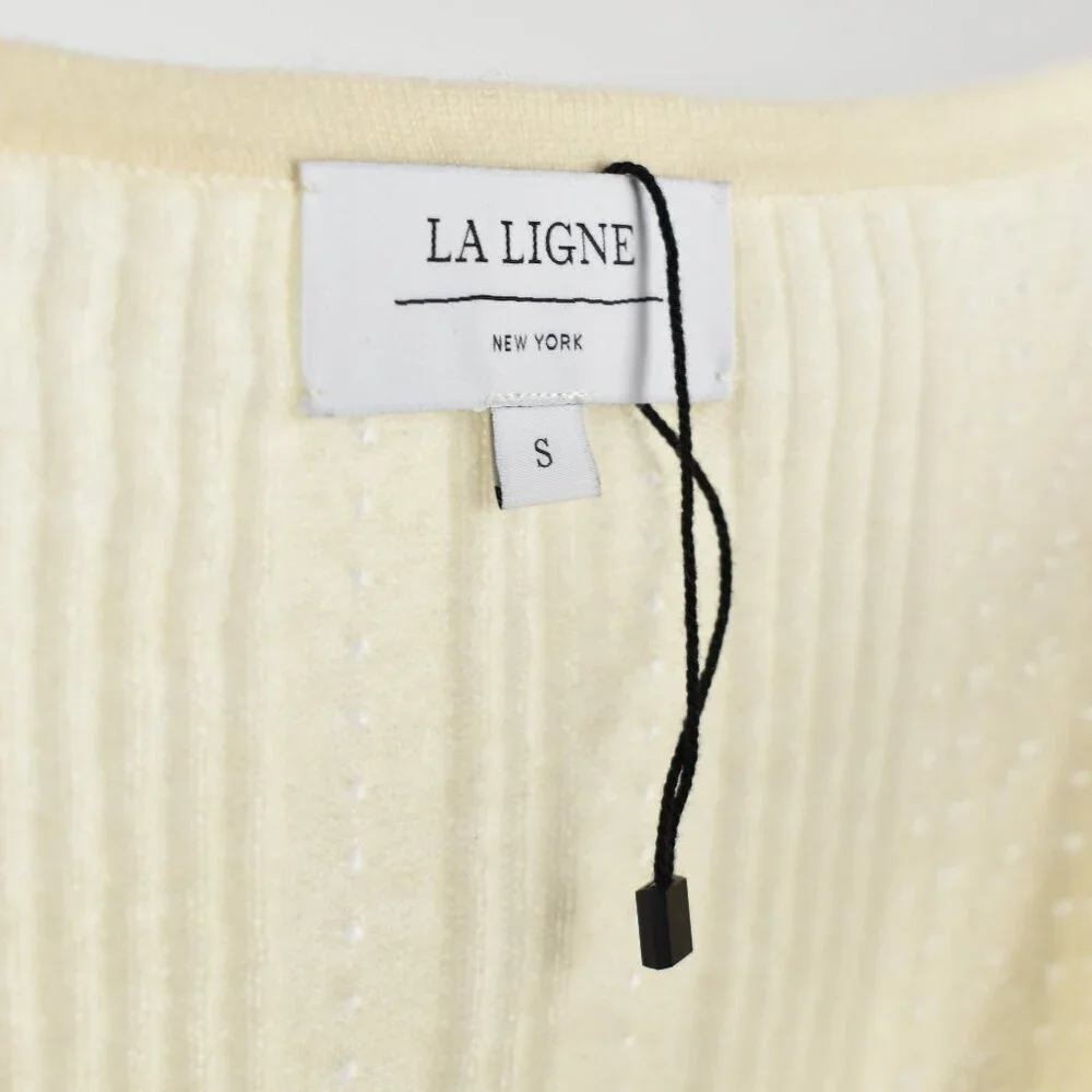 La Ligne Camille Pointelle-knit Cashmere Tank - S - Picture 8 of 9